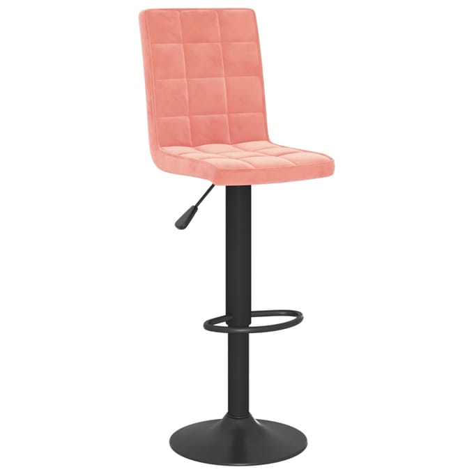 vidaXL Barkruk fluweel roze
