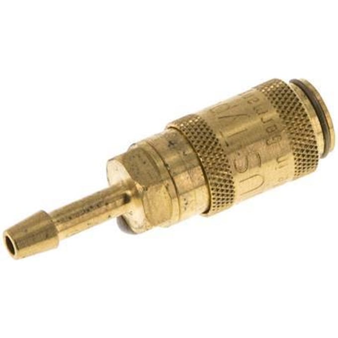 Messing DN 2.7 (Micro) Luchtkoppeling Snelkoppeling 3 mm Slangpilaar Double Shut-Off