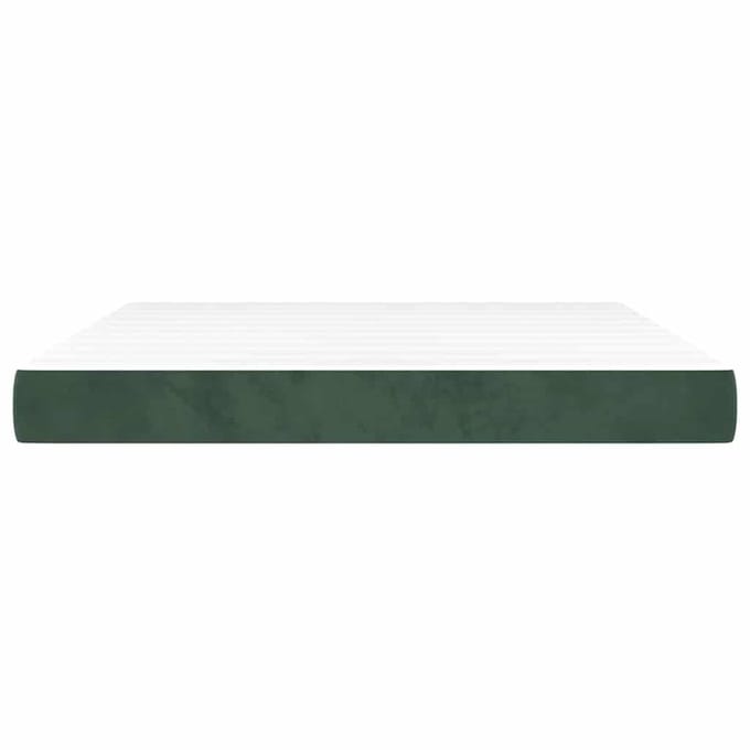 vidaXL - Pocketveringmatras - 160 - x - 210 - x - 20 - cm - Donkergroen