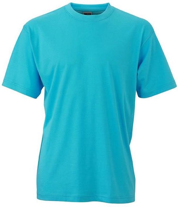 James and Nicholson Unisex Zware Ronde Tee (Pacifisch Blauw)