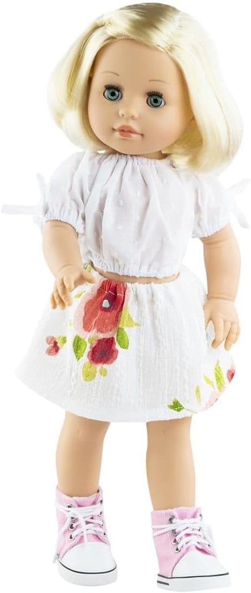 Poppen Agatha - Babypop Speelgoedpop - Kinderspel - Gedetailleerd - 42 cm - Multicolor