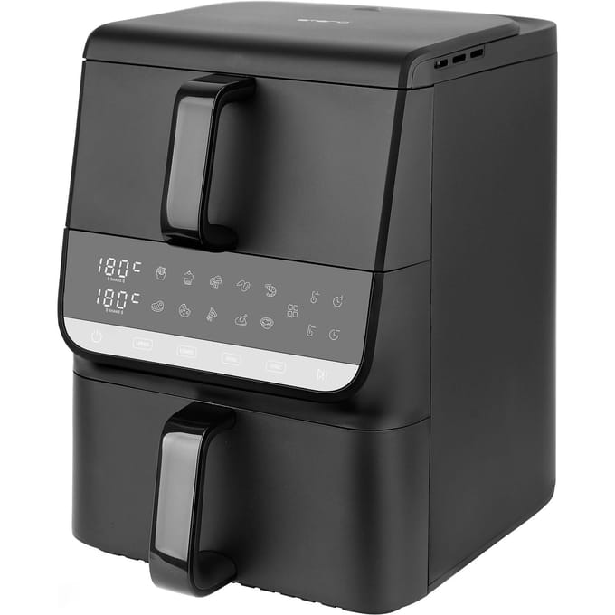 Emerio Heteluchtfriteuse 2500W - Dual zone - Sync finish - 3.5L + 6.5L - Digitaal display - 80-200ºC - Snelle opwarmfunctie - Cool touch - Timer - AF-133542