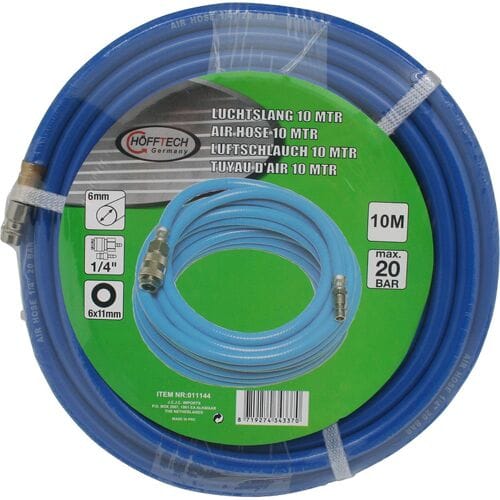 Benson compressor slang - luchtslang set - 10 meter - 20 bar - 1/4 koppeling