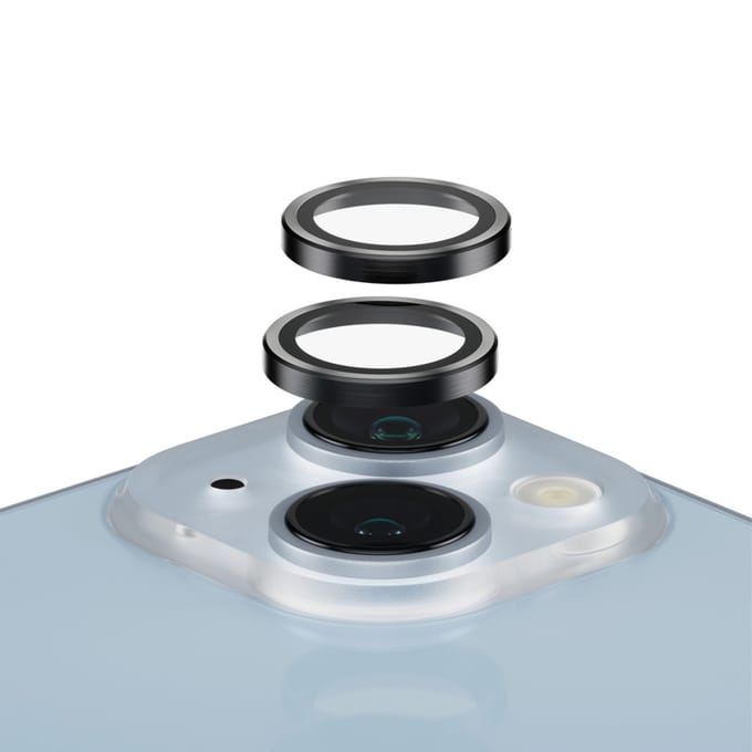 PanzerGlass Screenprotector geschikt voor Apple iPhone 14 Glazen | PanzerGlass Hoops Camera Lens Protector - Case Friendly