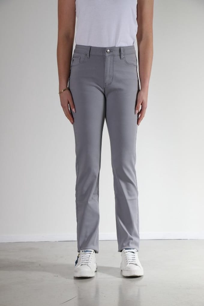 New Star - Orta l.grey twill broek L32 dames straight - maat 40