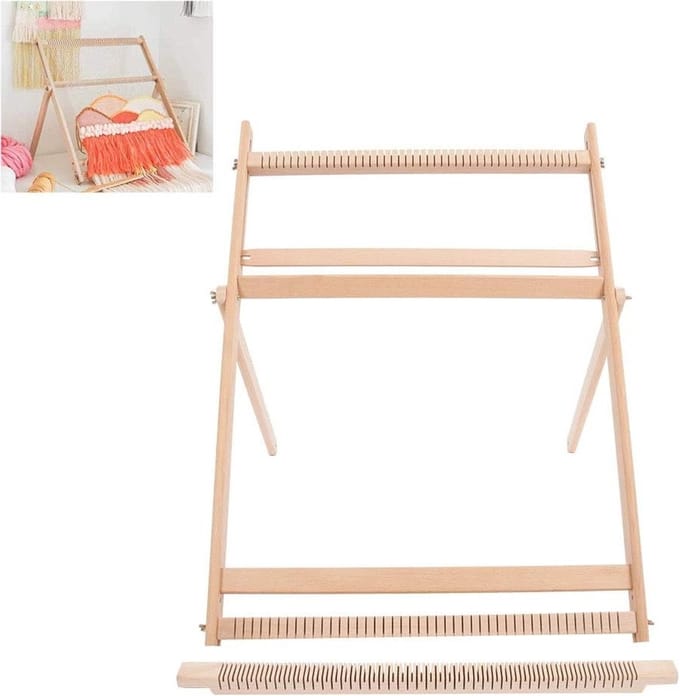 Verstelbaar Weefraam van Massief Hout voor DIY Deken en Sjaal - Handweefmachine voor Creatieve Projecten