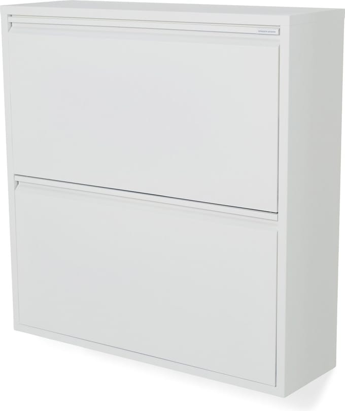 Spinder Design schoenenkast Billy 2 - Wit - 12 paar schoenen - Staal