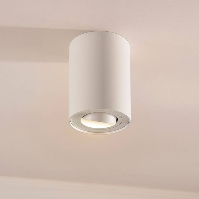 Arcchio - plafondlamp - 1licht - Aluminium - H: 12.6 cm - GU10 - mat wit