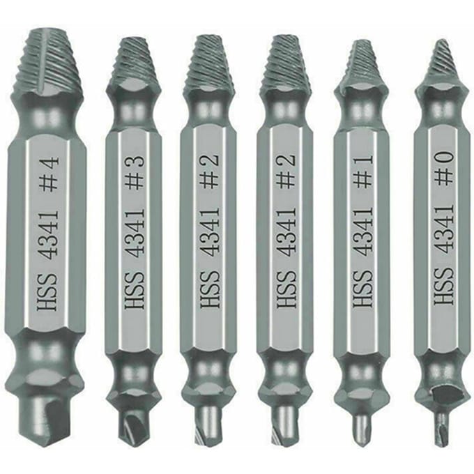 6 stuks gebroken schroefuithalers set gestript beschadigd schroefverwijderaar 6Pcs