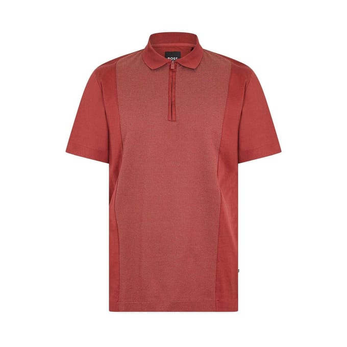 Boss Heren Paras 365 Poloshirt met Korte Mouwen (Bruin)
