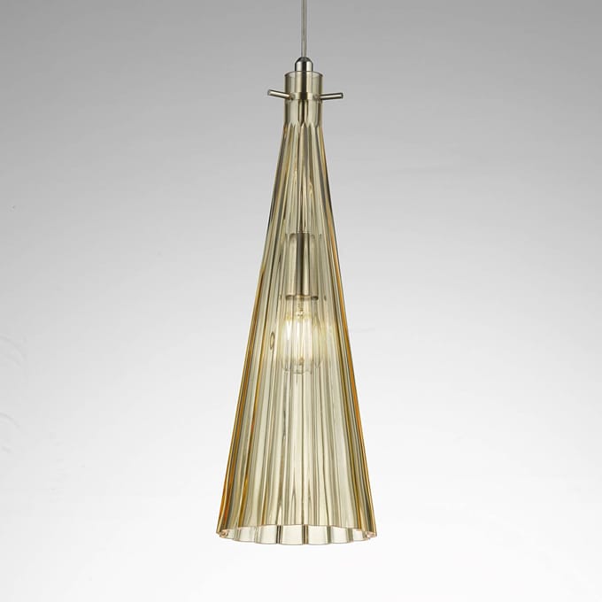 Selène Hanglamp Costa Rica van glas, amber