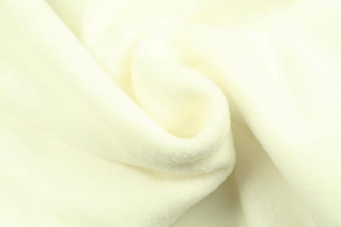 10 meter fleece stof - Gebroken wit - 100% polyester