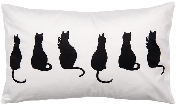 Clayre & Eef Sierkussen Wit Synthetisch Katten