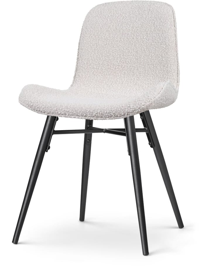 Nolon Nova-Fé Eetkamerstoel Bouclé Beige - Stof - Zwarte Poten - Industrieel