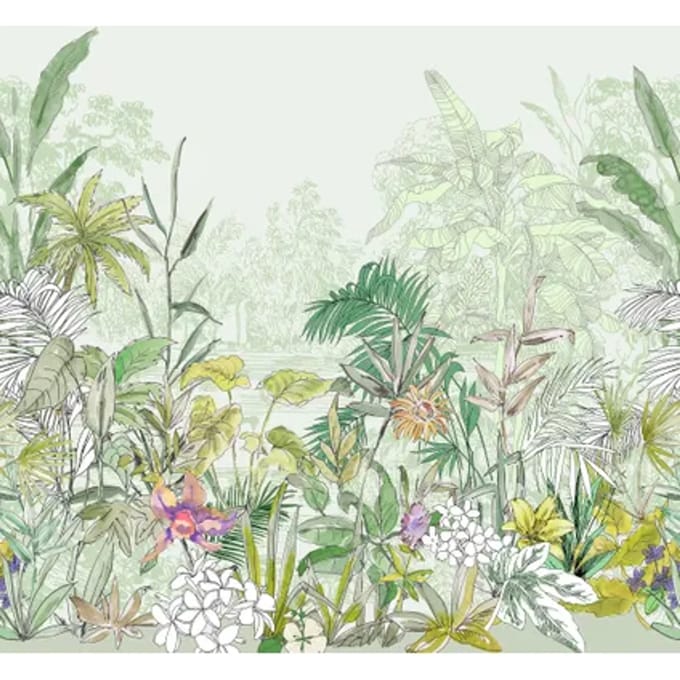 Fotobehang Hortus - Meerkleurig - 2,50m X 250cm