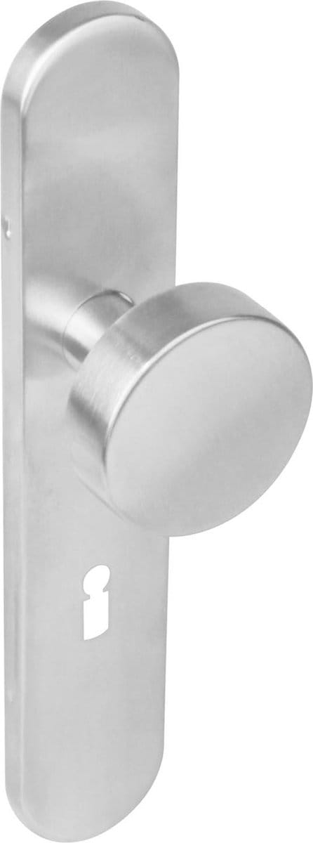 Intersteel Knop op schild sleutelgat 56 mm rvs geborsteld