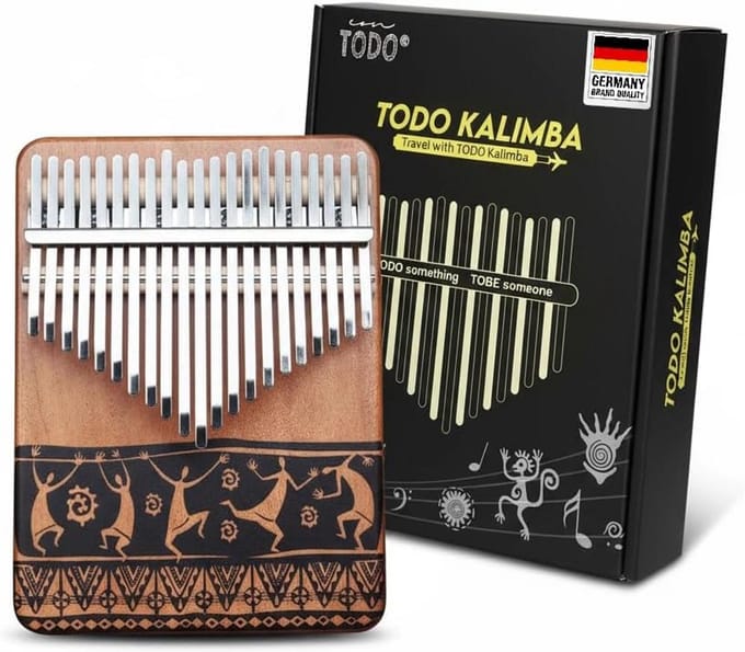 17 Toetsen Kalimba Duimpiano van Mahoniehout met Stemhamer en Leerhandleiding
