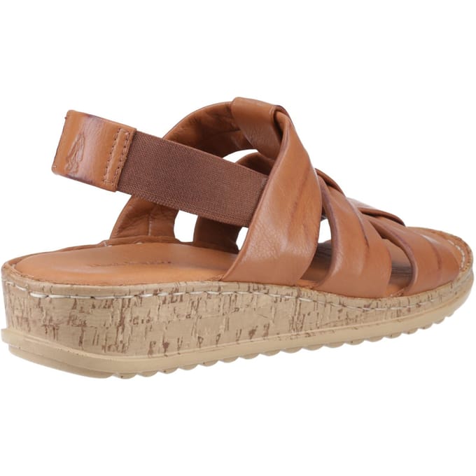 Hush Puppies Eden Brede Pasvorm Lederen Dames Tan Sandalen