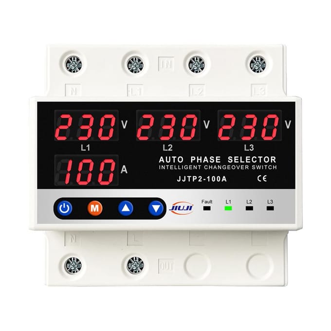 Multifunctionele Microcontroller Gebaseerde 3P Beveiliging Digitale Spanning Stroom Weergave Instelbaar veelkleurig