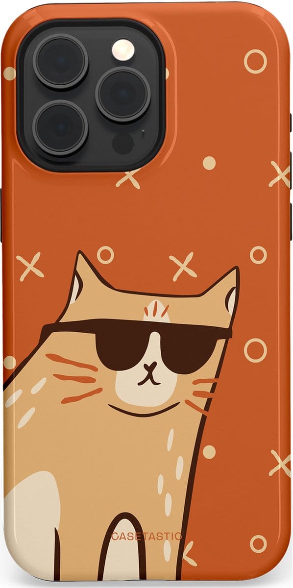 Casetastic hoesje geschikt voor Apple iPhone 15 Pro Max - MagSafe - Dubbellaagse bescherming - CoolCat - Fashion Case - Terracotta Crème