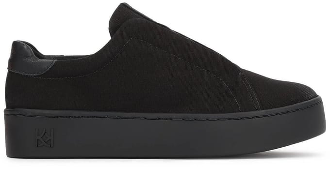 Textile sneakers on a thicker sole