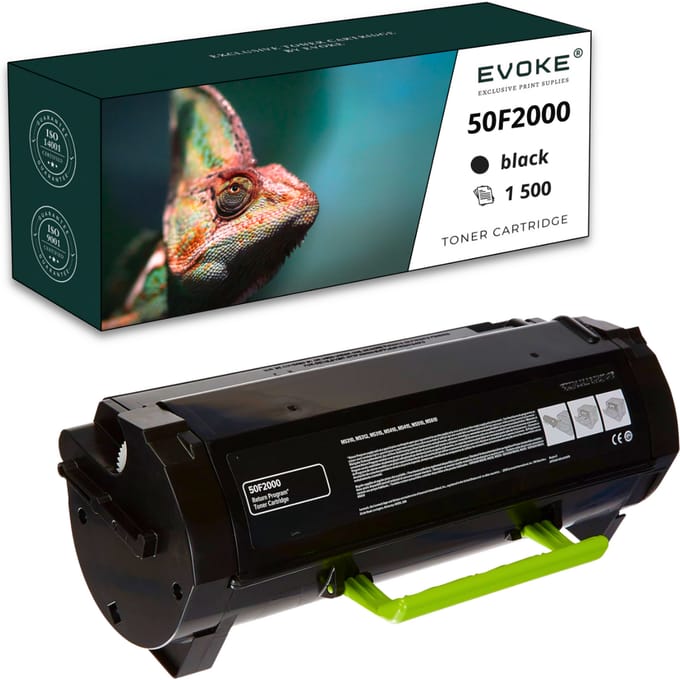 Evoke compatibele toner voor Lexmark 50F2000 Ms310 Zwart 1500 pagina's Ms310Dn Ms410Dn Ms510Dn Ms610De Ms610Dn Ms610Dte