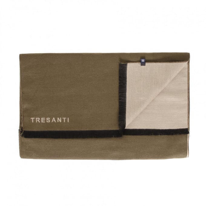 STEIN Double face viscose scarf TRESANTI logo Brown (TRSCHE130 - 400)