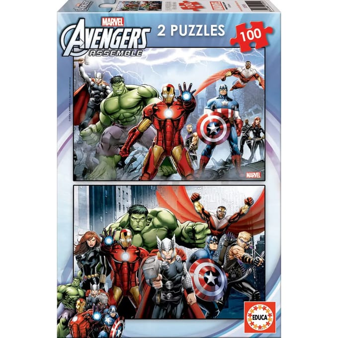 2x100-delige puzzel Educa Borras Marvel Avengers