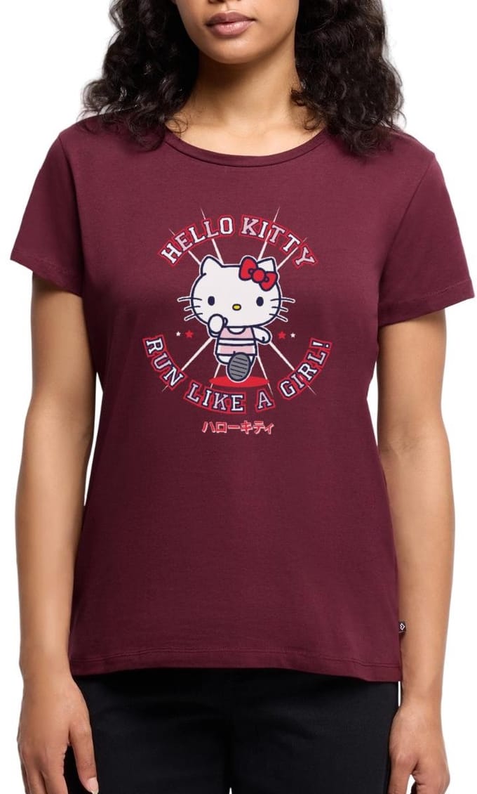 Hello Kitty Run Like A Girl Premium T Shirt Dames