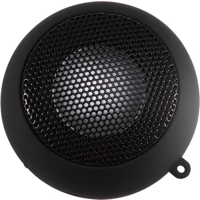 Mini haut-parleur portable de voyage 3,5 mm avec batterie intégrée pour téléphone portable, MP3, PC, blanc noir