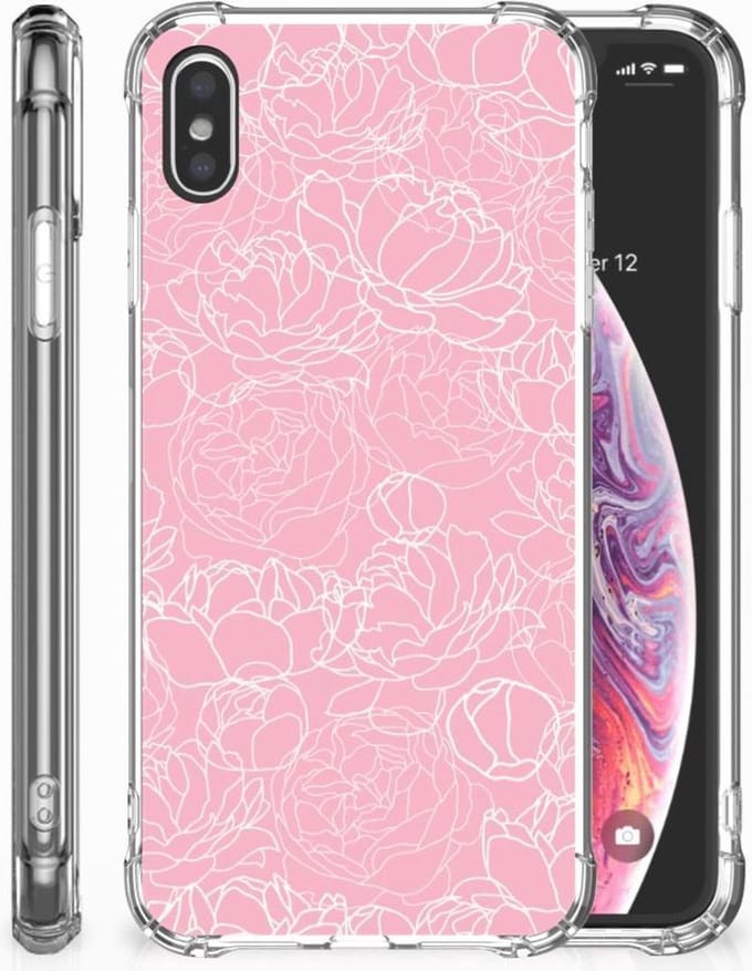 Apple iPhone Xs Max Case White Flowers