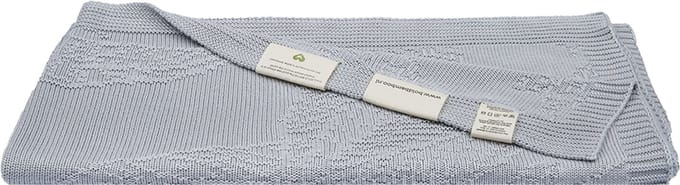 Bold Bamboo babydeken Freja - 100% Organisch Bamboe - Knit - Lichtgrijs