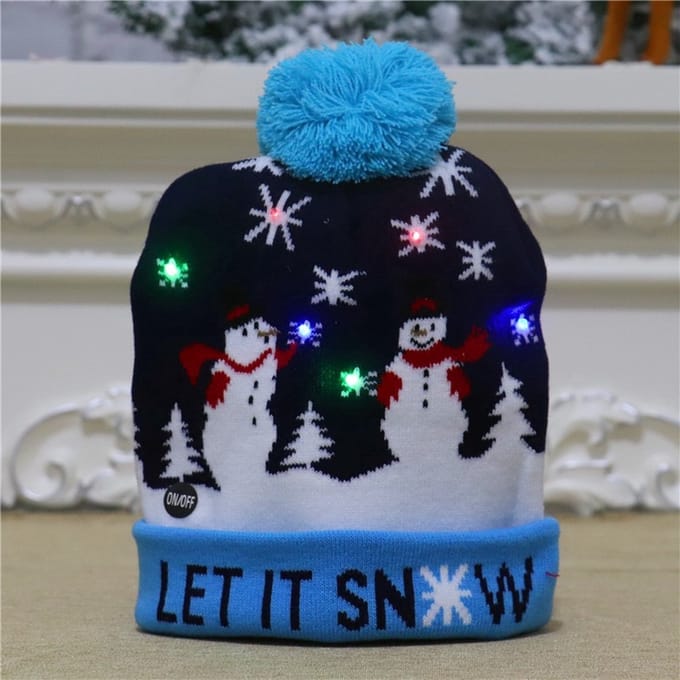 Nixnix® - Kerstmuts - Met licht - Kerstman - Sneeuwman - Kerstmis