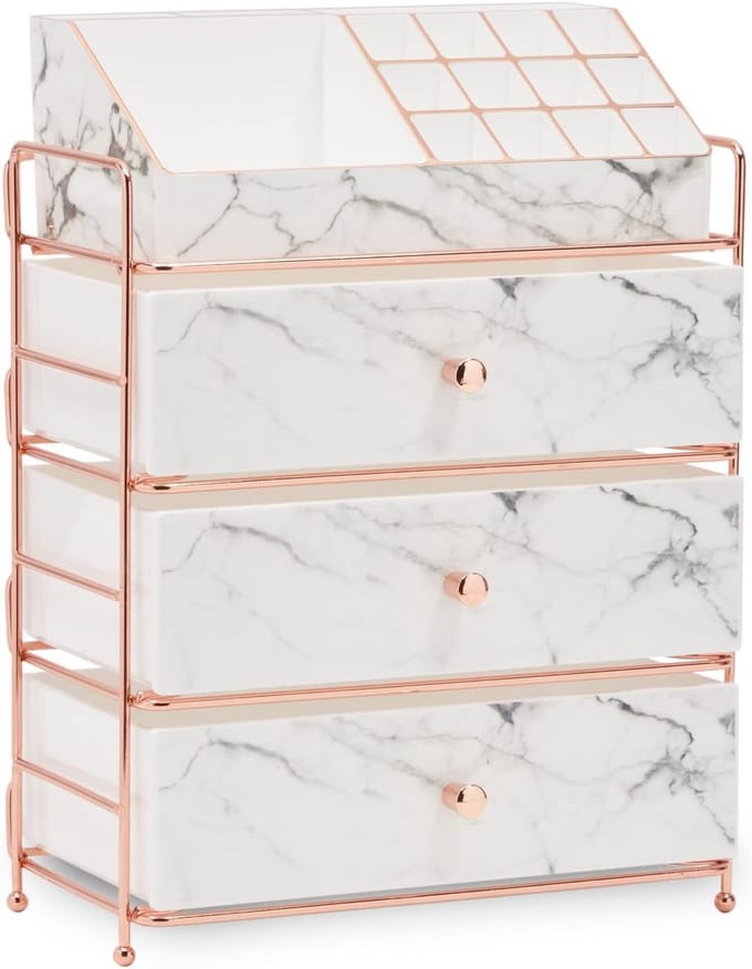 Grote Make-up Organizer Marmerlook voor Toilettafel
