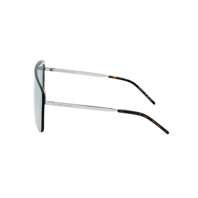 Saint Laurent Gradient Mask Zonnebril Zilver Uniseks Brillen SL-364-MASK009 Basic Packaging-Eyeglass Case gray