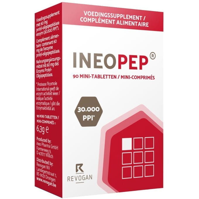 Ineopep | Enzym 30.000 PPI Gluten-gevoeligheid 90 Tabletten