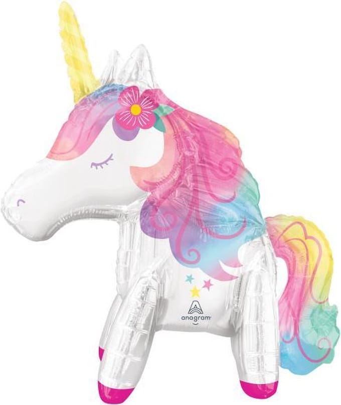Anagram Folieballon Enchanted Unicorn Junior 55 X 63 Cm Wit
