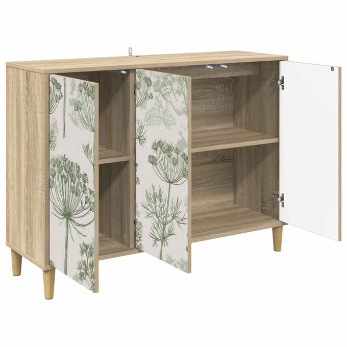 vidaXL - Dressoir - GOTHA - Sonoma - 102 - x - 33 - x - 75 - cm - Bewerkt - hout