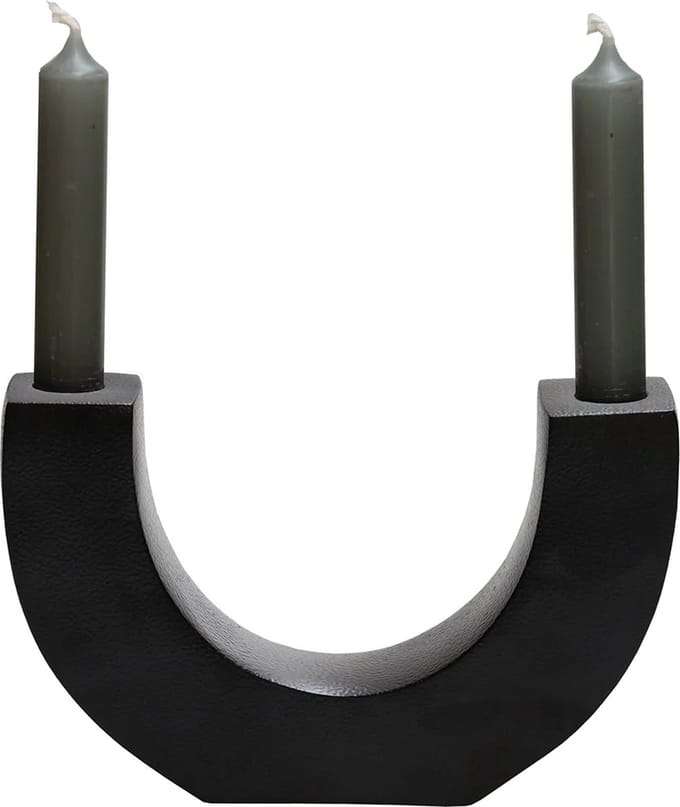 Kandelaar Chaco | Black - Zwart | L20 x B5 x H12 cm