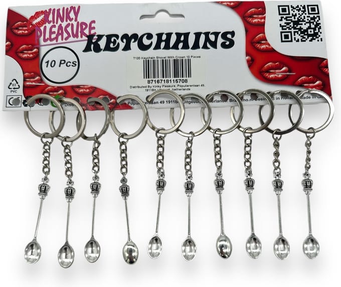 Royal Spoon Schep Sleutelhangers - Set van 10 Stuks