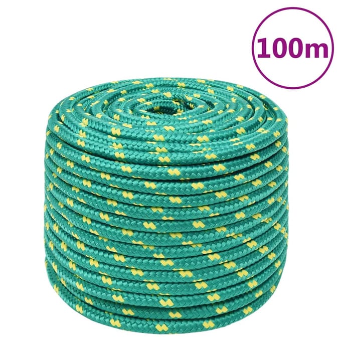 vidaXL - Boottouw - 14 - mm - 100 - m - polypropyleen - groen