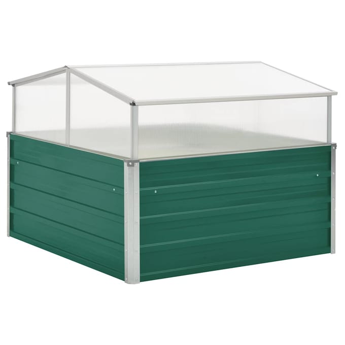 vidaXL - Tuinkas - 100x100x77 - cm - gegalvaniseerd - staal - groen