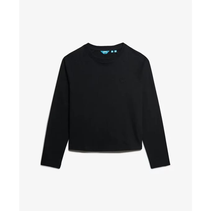 Superdry Essential Logo Longsleeve Top Black Grootte: 42