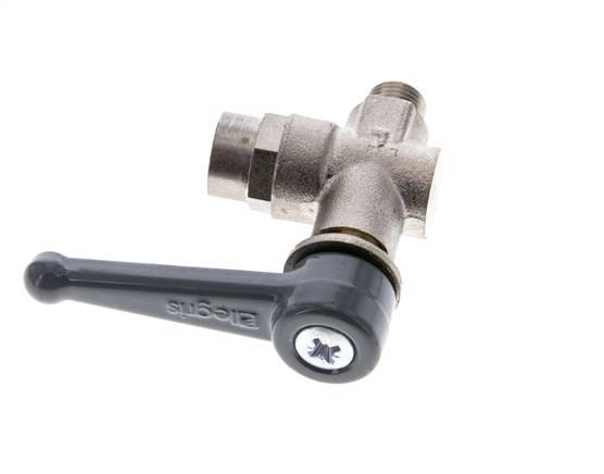 Buiten x binnendraad G/G 1/8 inch 2-Weg Haakse Kogelkraan Messing - BL2BN-MAN-MF-018