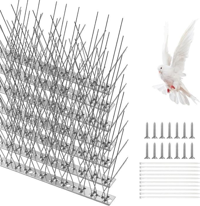 Effectieve Vogelwering met 7 Sets Vogelspikes van 25 cm voor Daken en Ramen