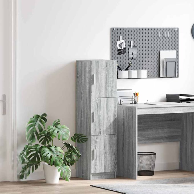 vidaXL - Highboard - Grijs - Sonoma - 31.5 - x - 32 - x - 122.5 - cm