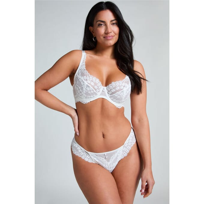 Hunkemöller Dames Lingerie String Daisy - Wit - maat M
