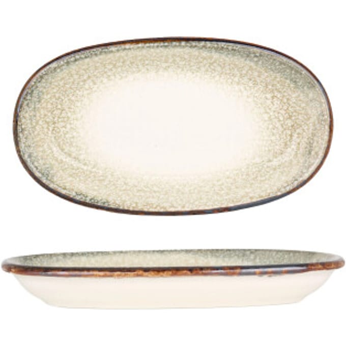 By Bone Serveerschaal - Spazio - Porselein - 19x11 cm - set van 2