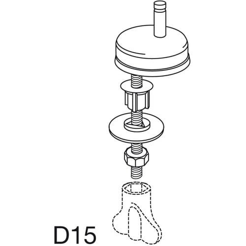 Pressalit universal hinge for WC seats Calmo, T-Soft, T-Soft D Art. D15999