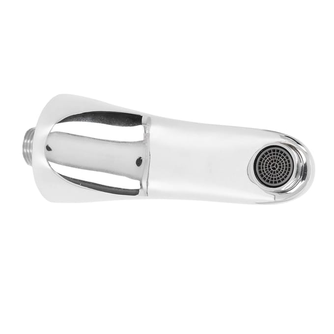 G1/2 Baduitloop Messing Galvanisch Eenvoudig Rond Inbouw Badkraan voor Badkamer Bad white
